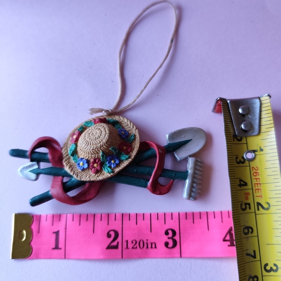 Christmas Ornament Sun Hat&Garden Tools Hanging Decor - Picture 4 of 4